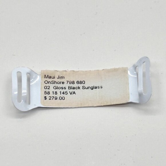 Maui Jim Onshore MJ 798 02 Gloss Black Frame Gray Polarized Sunglasses - Picture 8 of 8